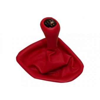 Topuzlu Vites Körüğü E39 -5 İleri- Man.Şanz; Kırmızı Suni Deri -///M-